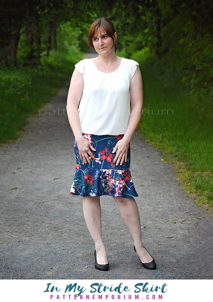 In My Stride | Flounce Pencil Skirt Sewing Pattern