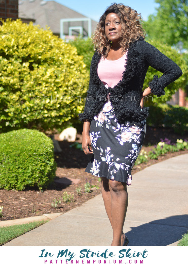 In My Stride | Flounce Pencil Skirt Sewing Pattern