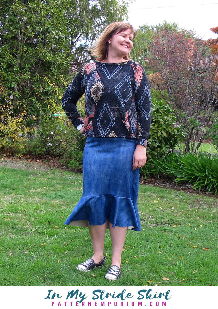 In My Stride | Flounce Pencil Skirt Sewing Pattern