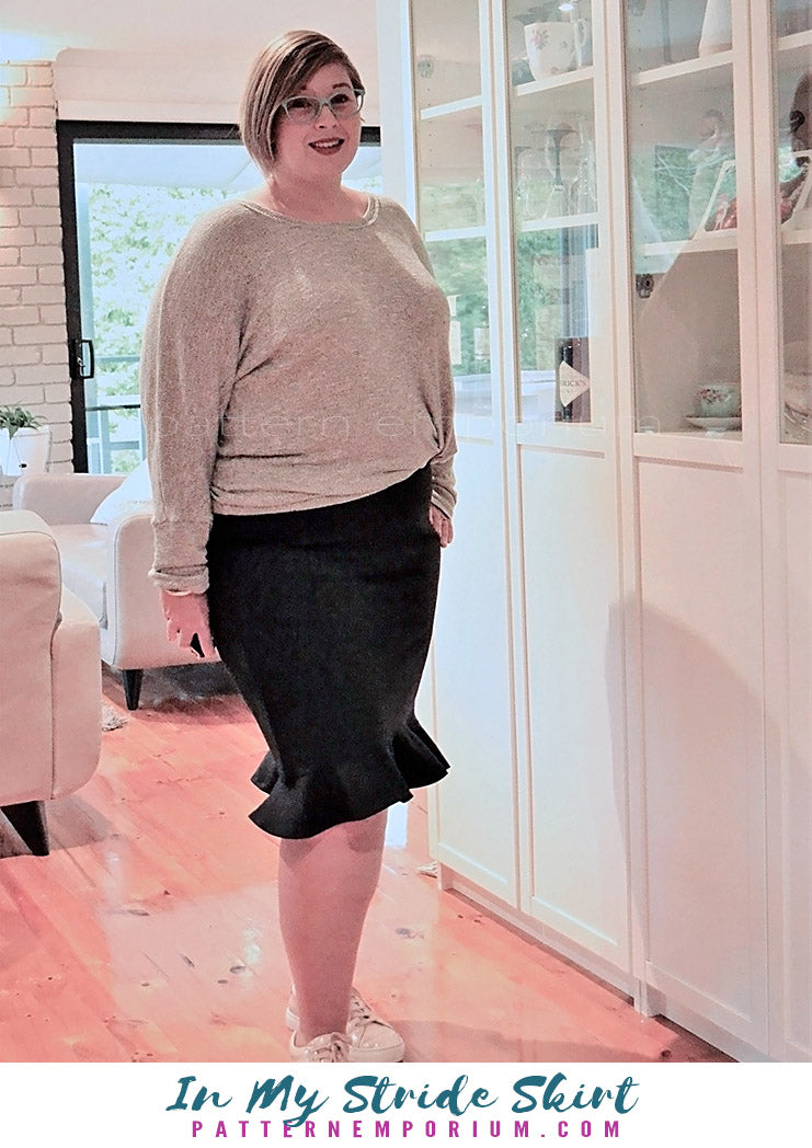 In My Stride | Flounce Pencil Skirt Sewing Pattern