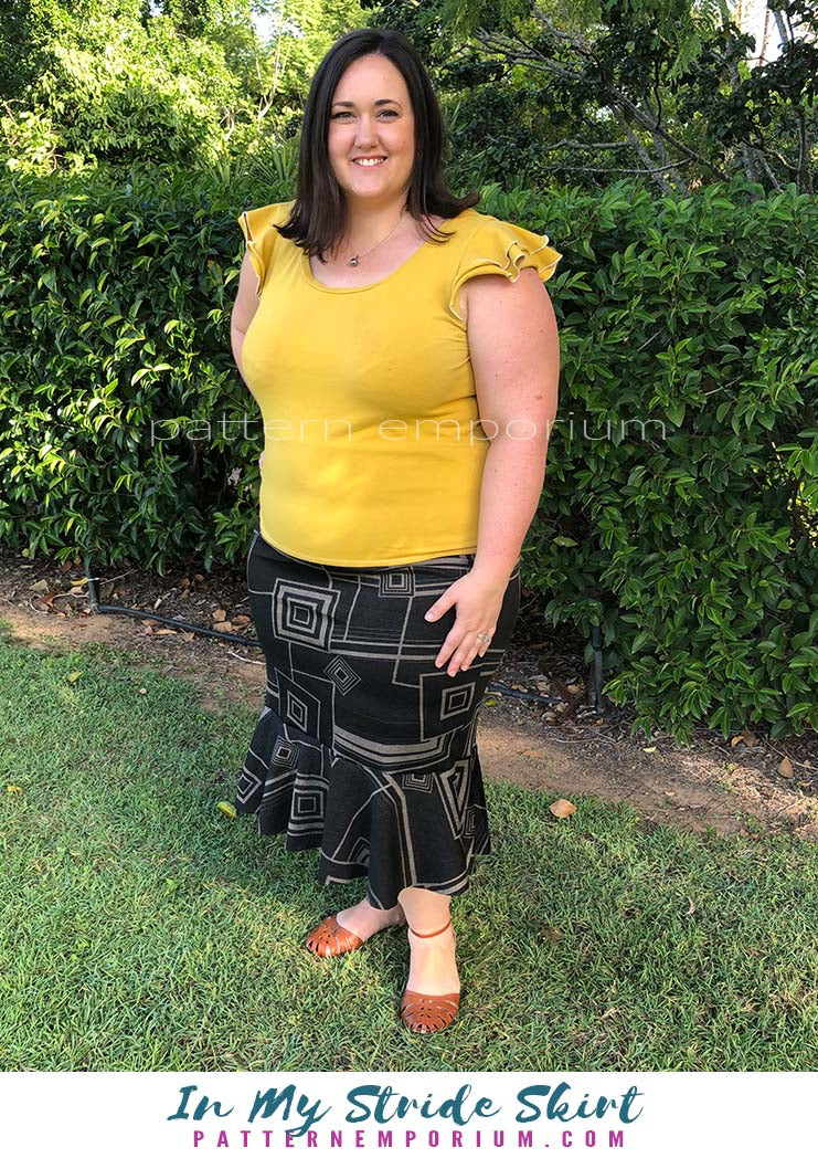 In My Stride | Flounce Pencil Skirt Sewing Pattern