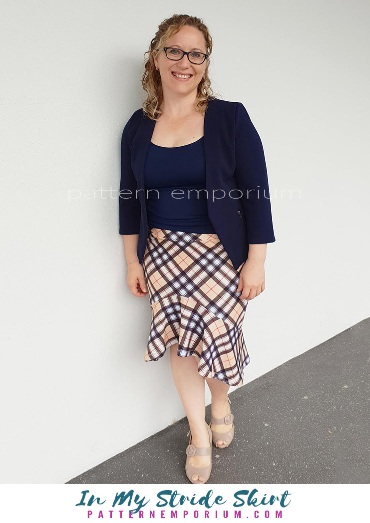 In My Stride | Flounce Pencil Skirt Sewing Pattern