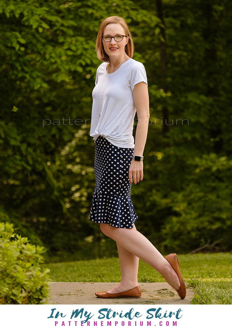 In My Stride | Flounce Pencil Skirt Sewing Pattern