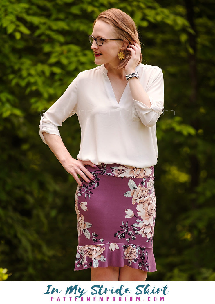 In My Stride | Flounce Pencil Skirt Sewing Pattern