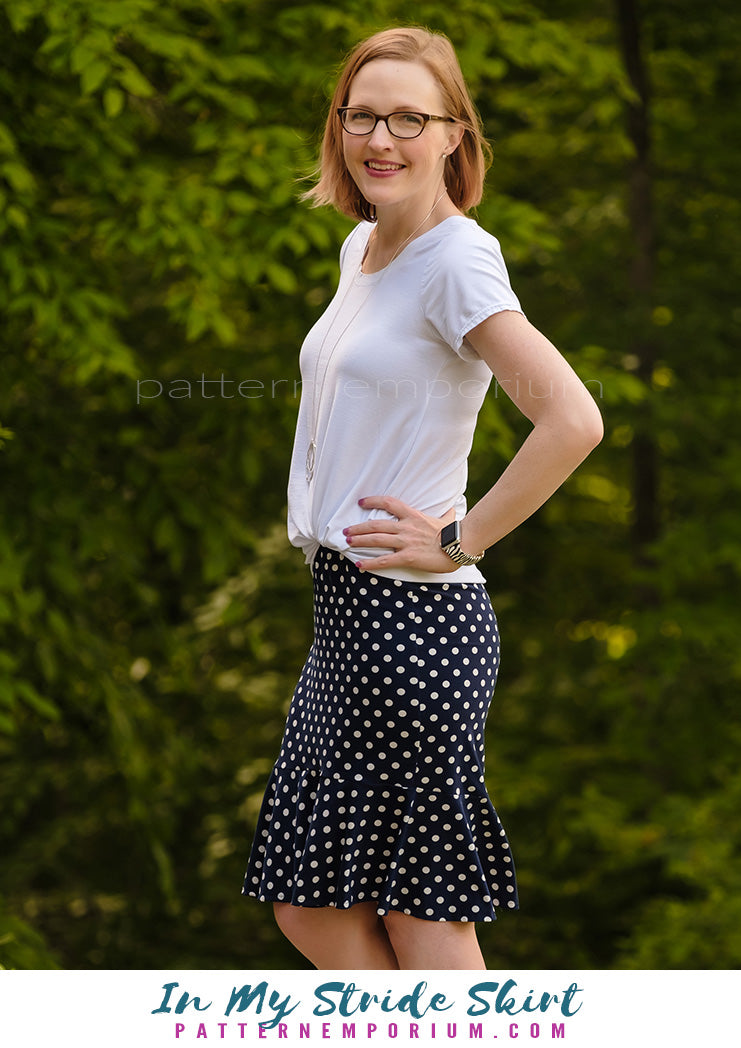 In My Stride | Flounce Pencil Skirt Sewing Pattern