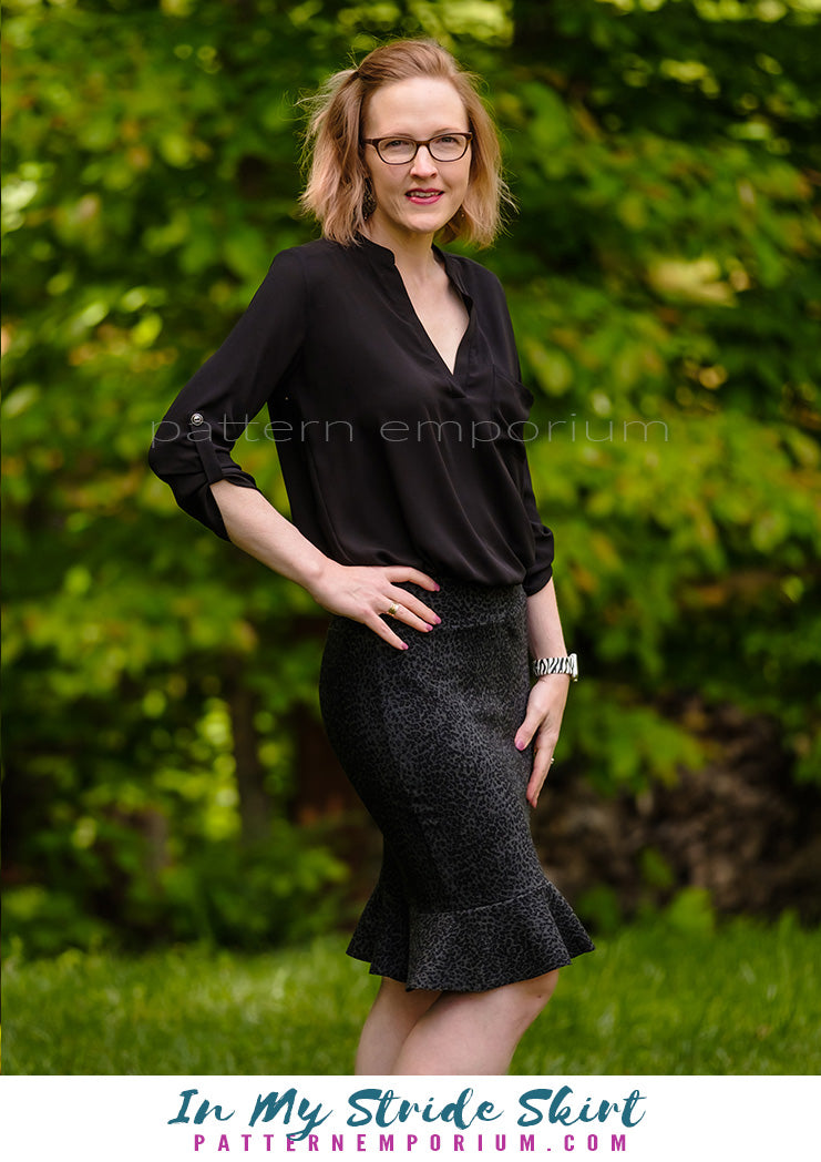 In My Stride | Flounce Pencil Skirt Sewing Pattern