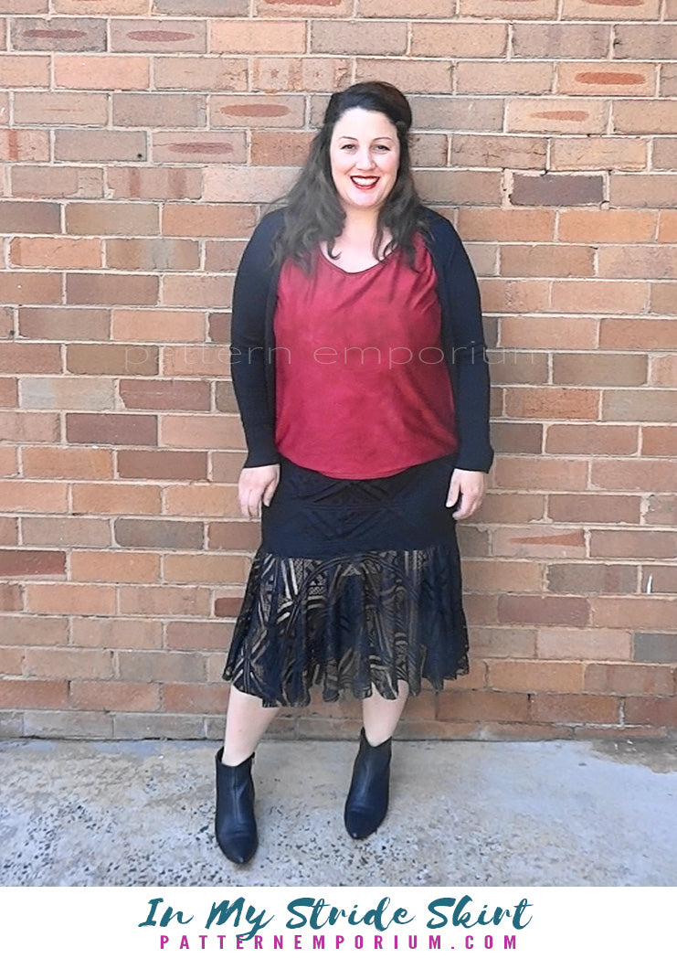 In My Stride | Flounce Pencil Skirt Sewing Pattern