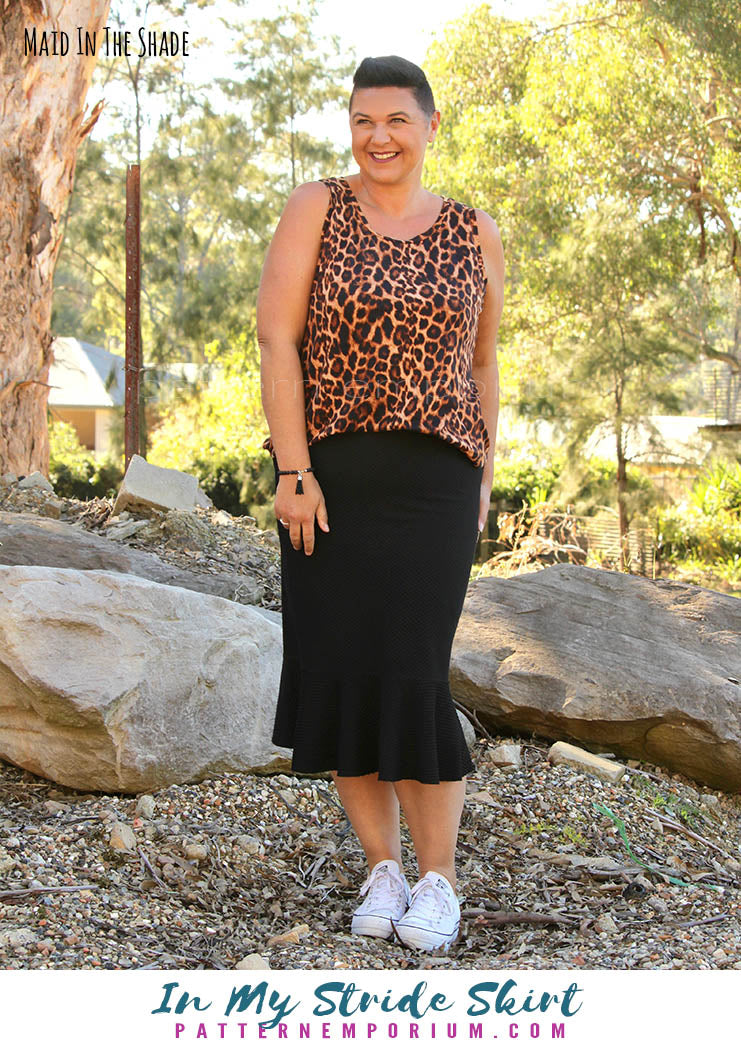 In My Stride | Flounce Pencil Skirt Sewing Pattern