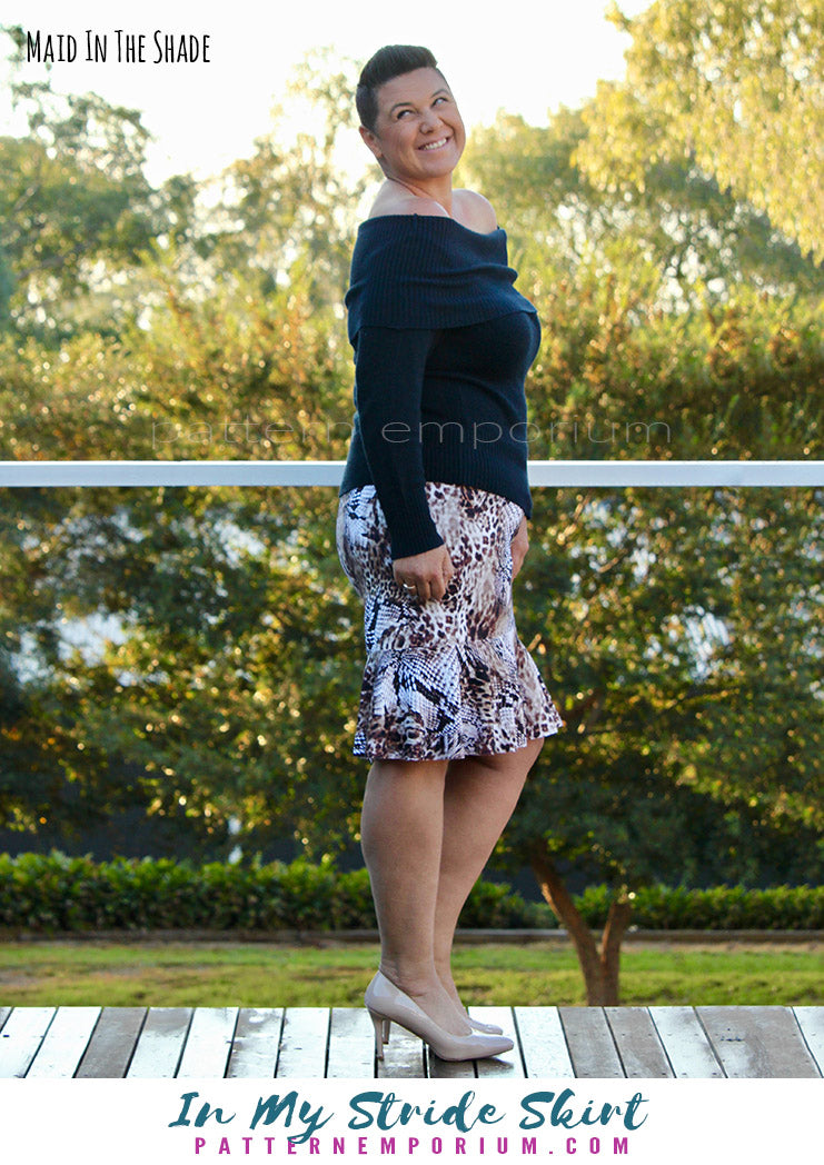 In My Stride | Flounce Pencil Skirt Sewing Pattern