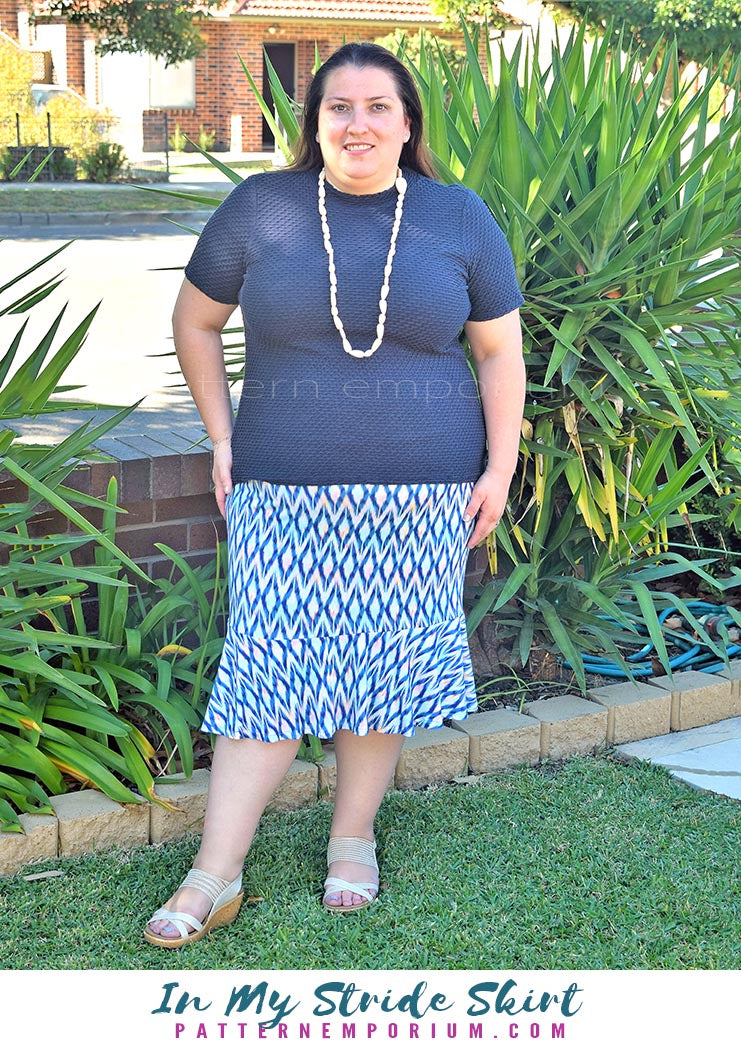 In My Stride | Flounce Pencil Skirt Sewing Pattern