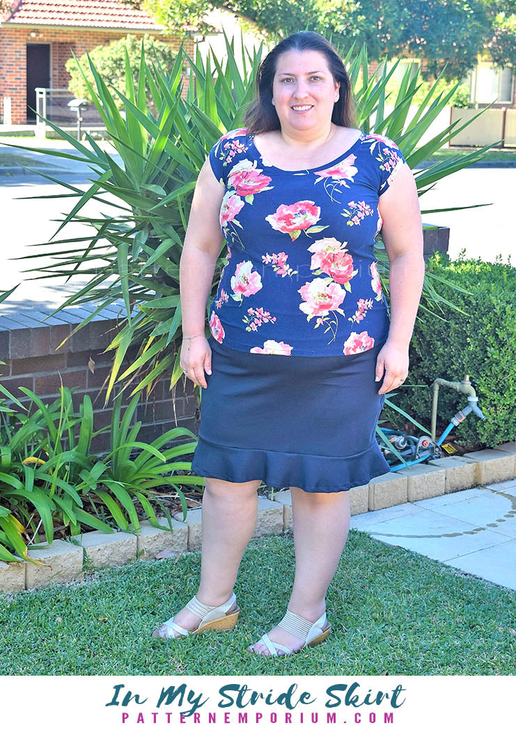 In My Stride | Flounce Pencil Skirt Sewing Pattern