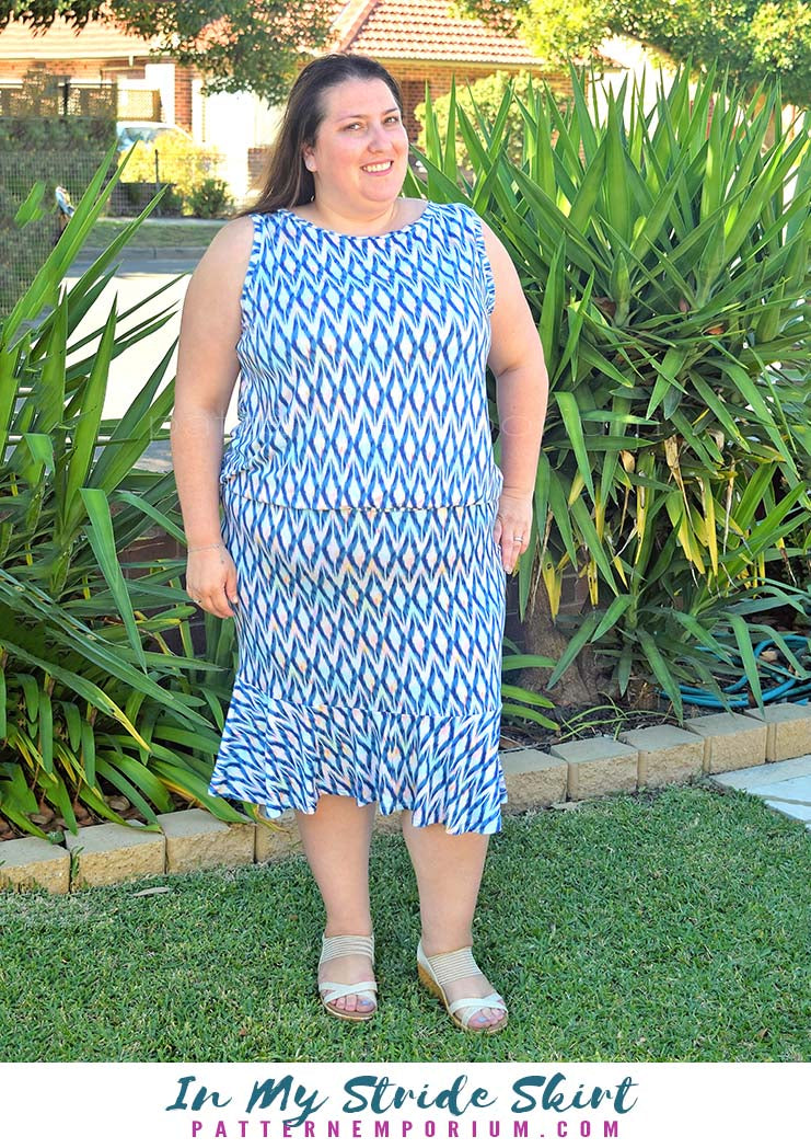 In My Stride | Flounce Pencil Skirt Sewing Pattern