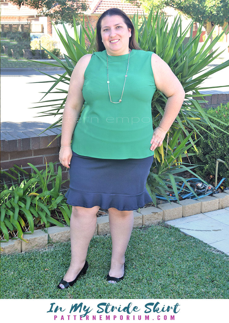 In My Stride | Flounce Pencil Skirt Sewing Pattern