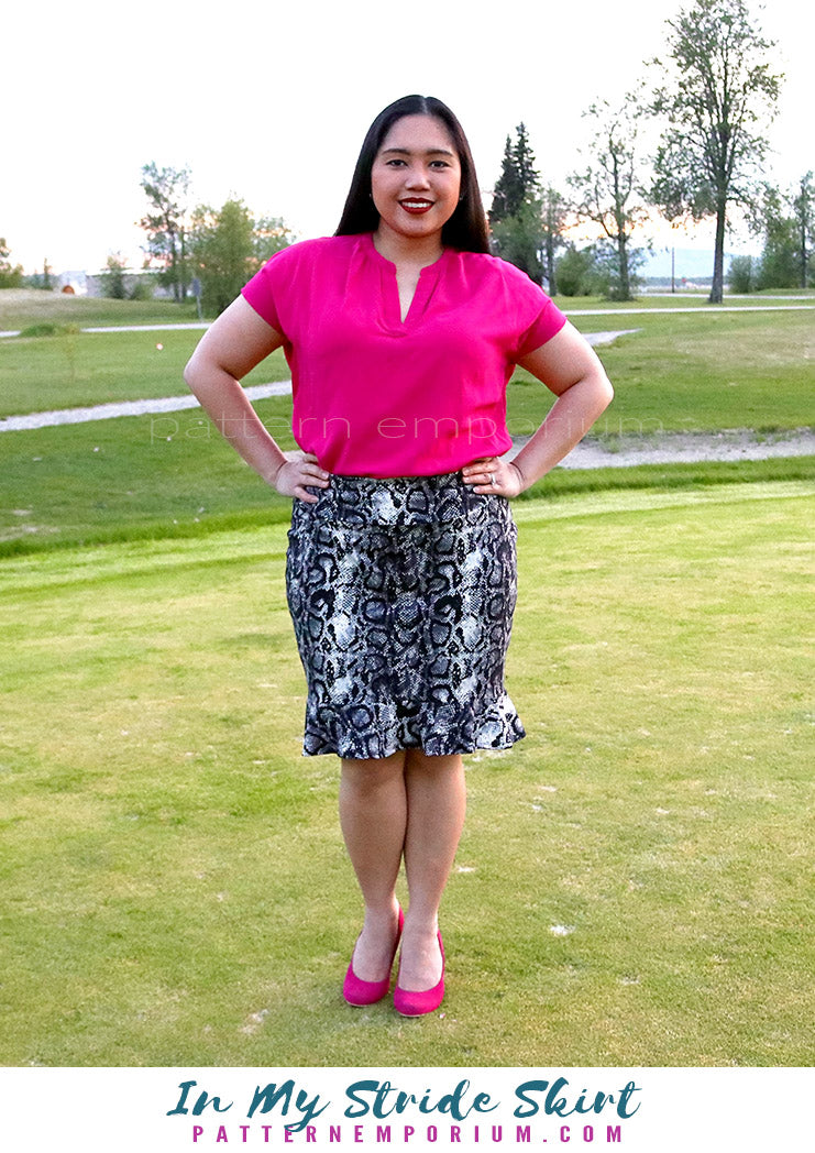 In My Stride | Flounce Pencil Skirt Sewing Pattern