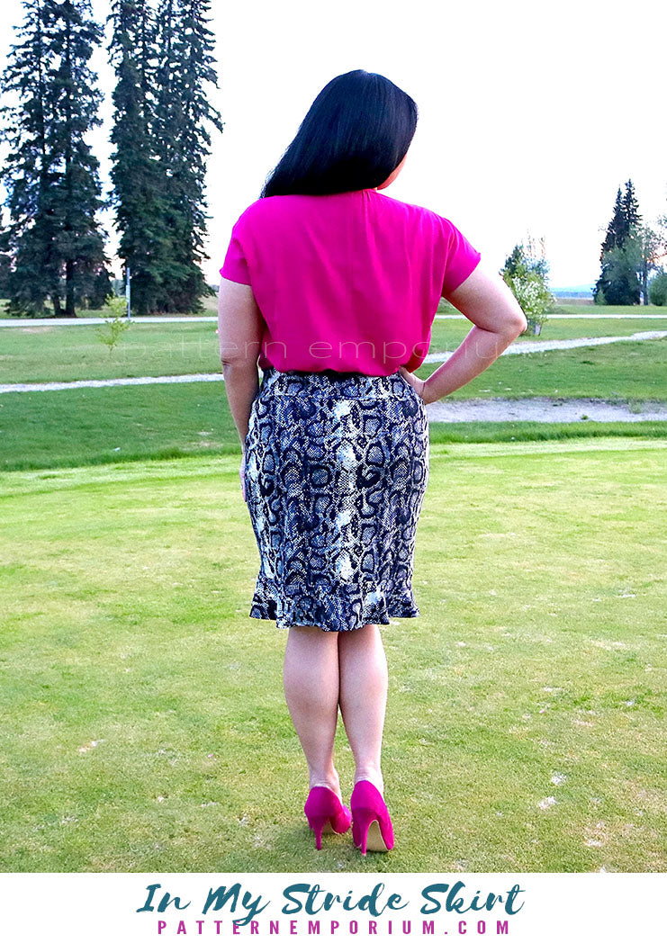 In My Stride | Flounce Pencil Skirt Sewing Pattern