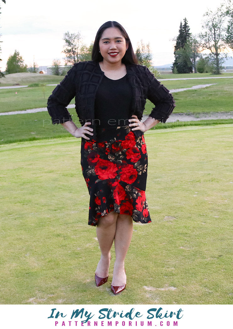 In My Stride | Flounce Pencil Skirt Sewing Pattern