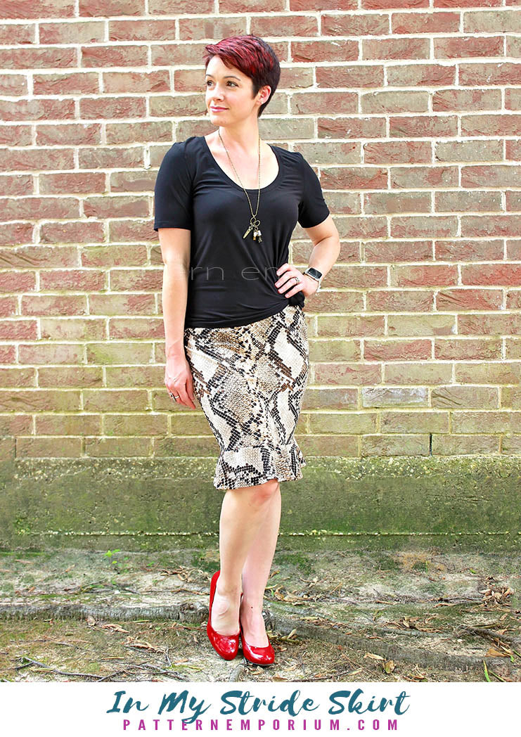 In My Stride | Flounce Pencil Skirt Sewing Pattern