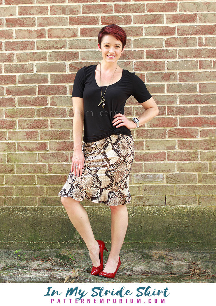 In My Stride | Flounce Pencil Skirt Sewing Pattern