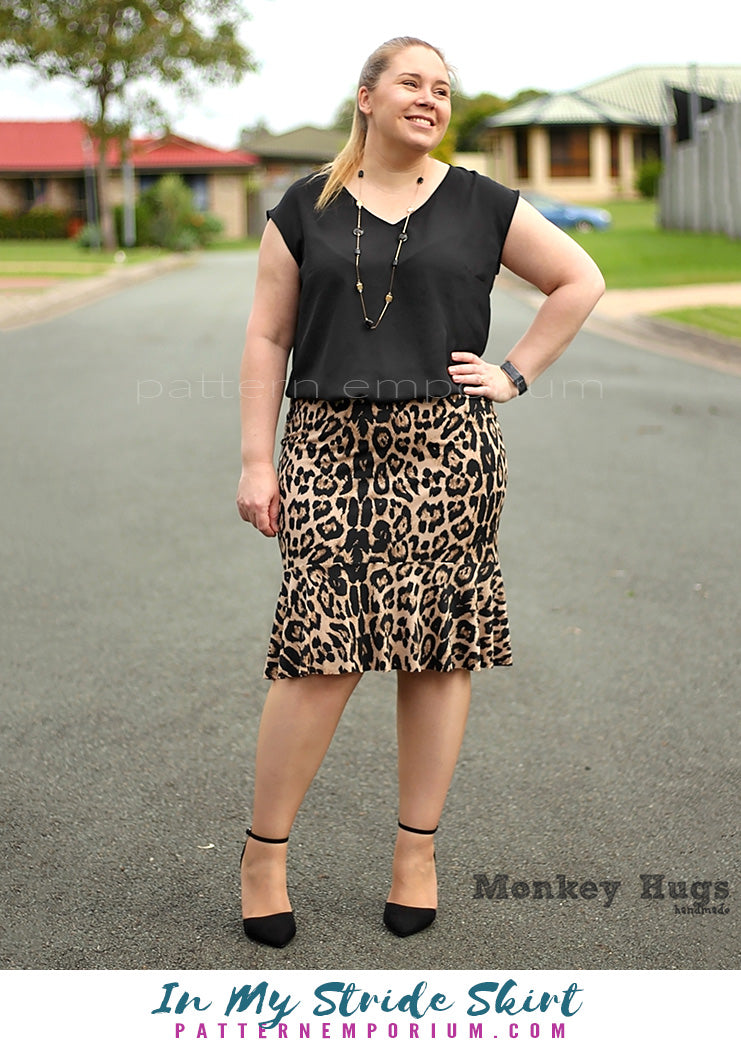 In My Stride | Flounce Pencil Skirt Sewing Pattern