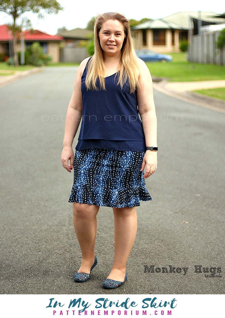 In My Stride | Flounce Pencil Skirt Sewing Pattern