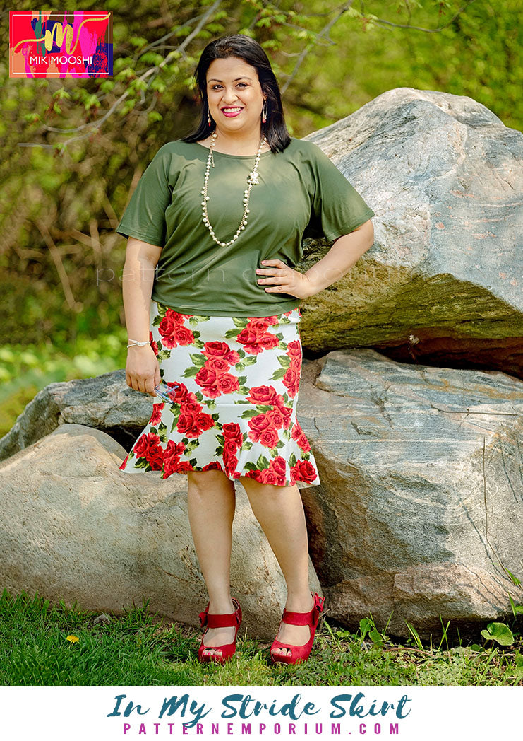 In My Stride | Flounce Pencil Skirt Sewing Pattern