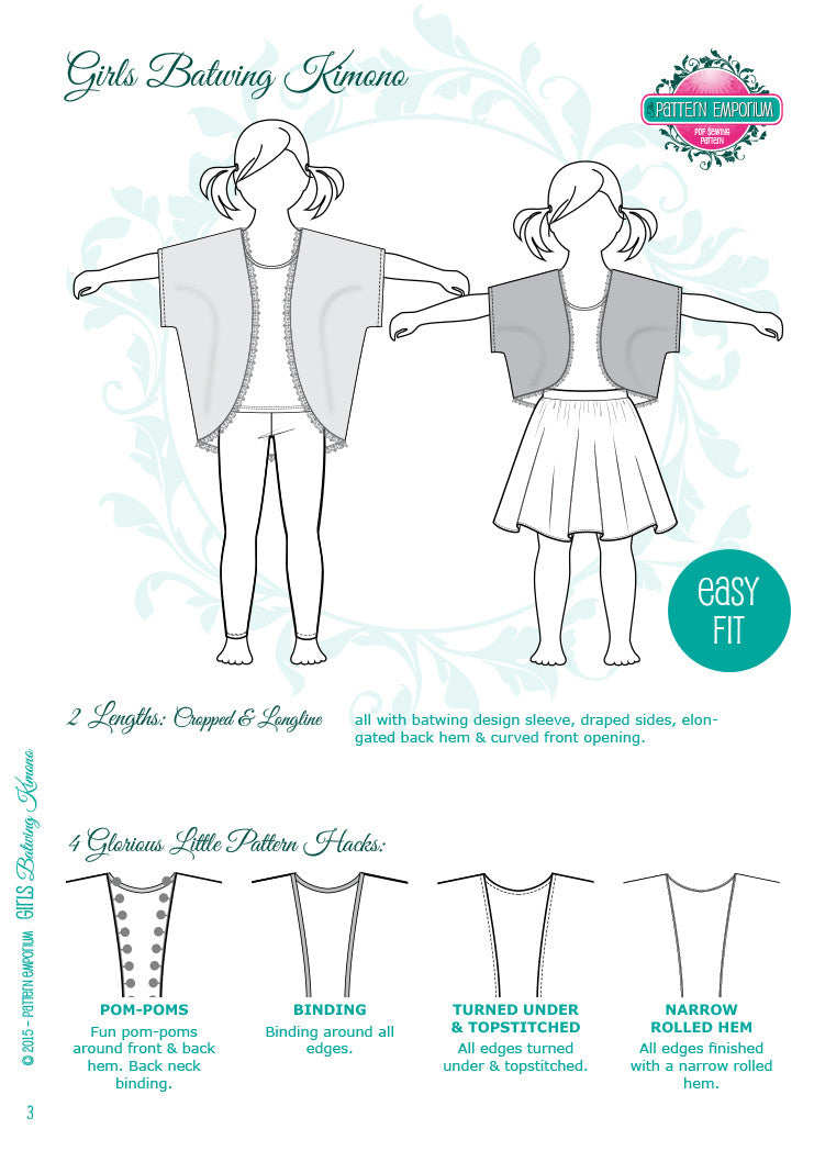 Batwing Jacket | Kids Sewing Pattern