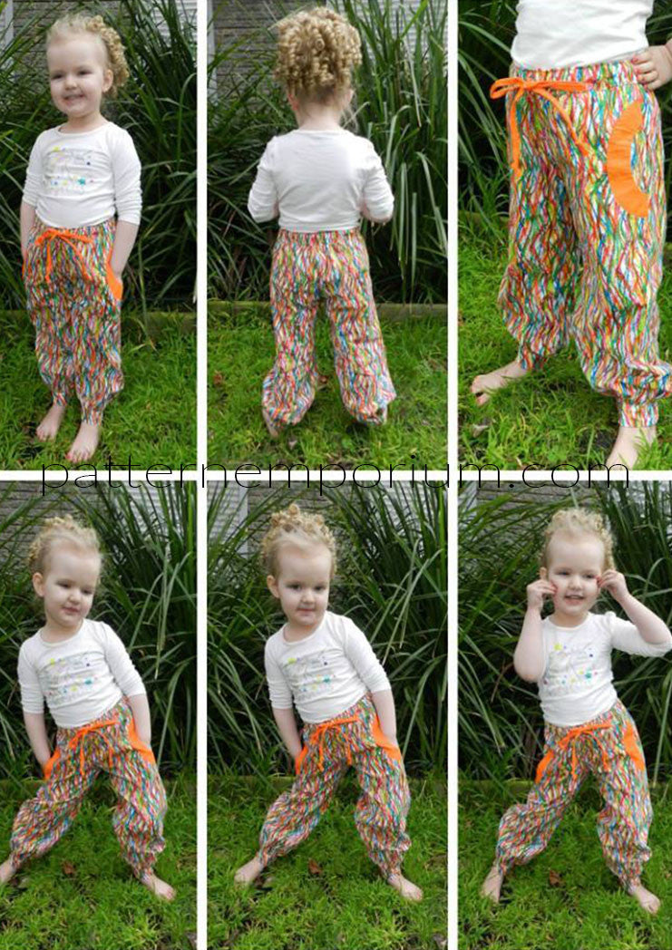 Nellie's Belly Dancing Pants Sizes 2T to 14 Kids PDF Pattern