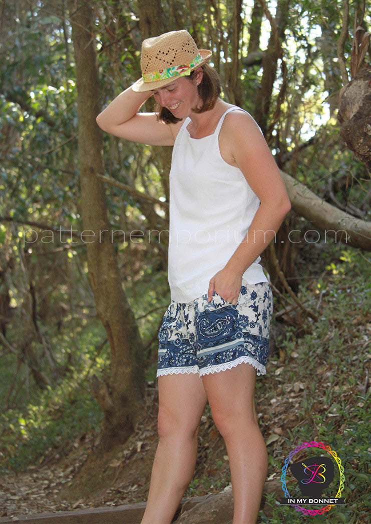 Getaway Shorts | Woven Pull On Shorts Sewing Pattern