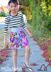 Little Miss Heartlight | Girls Flared Skirt PDF Sewing Pattern