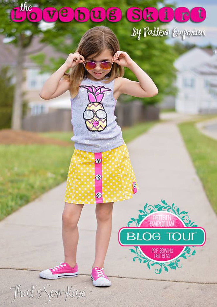 Lovebug | Girls A-line Skirt Sewing Pattern