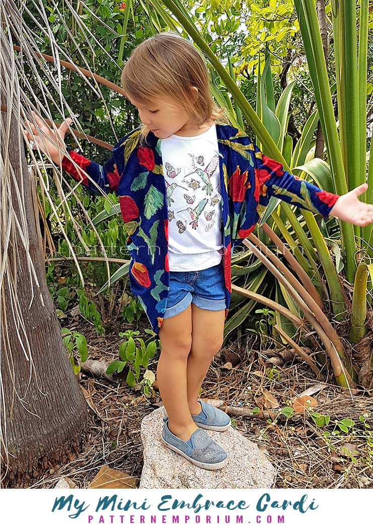 My Mini Embrace | Kids Cocoon Cardi Sewing Pattern