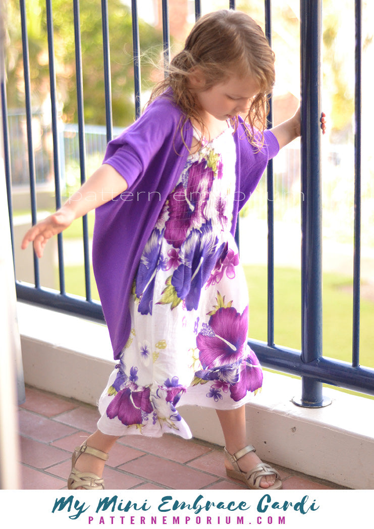 My Mini Embrace | Kids Cocoon Cardi Sewing Pattern