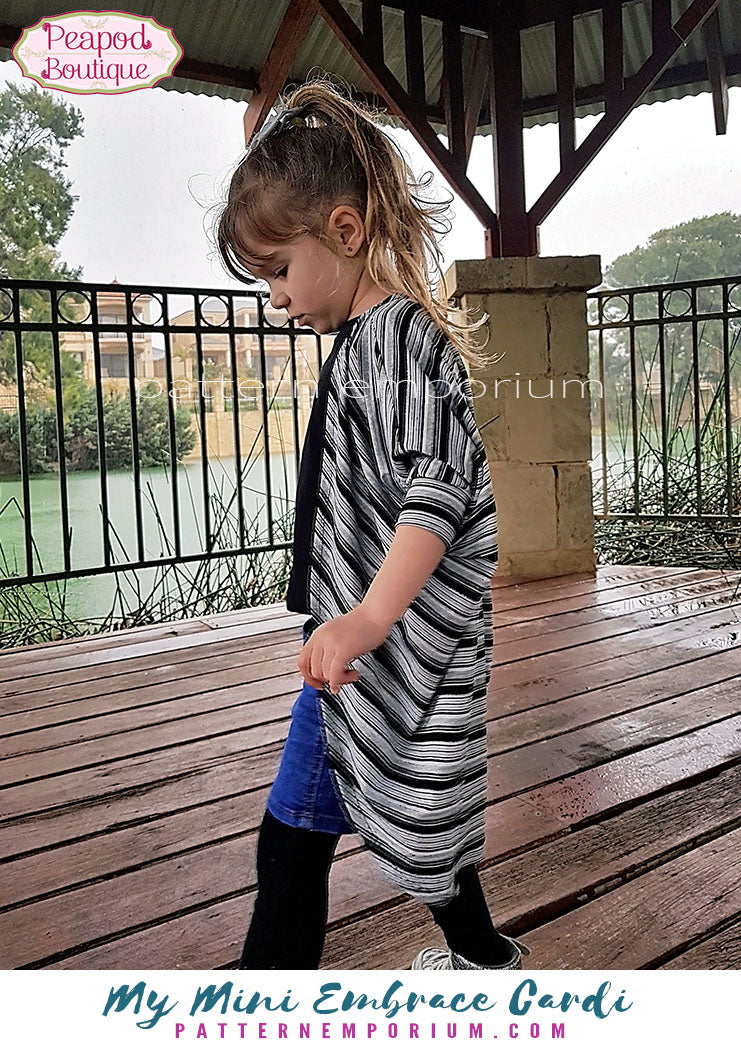 My Mini Embrace | Kids Cocoon Cardi Sewing Pattern