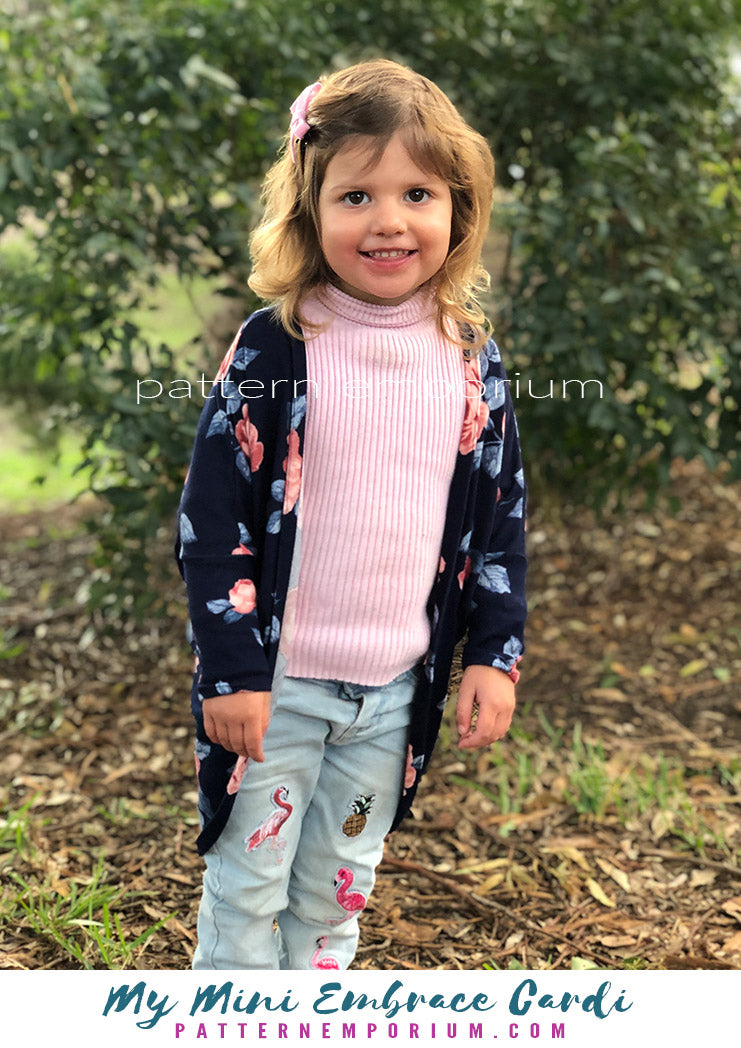 My Mini Embrace | Kids Cocoon Cardi Sewing Pattern