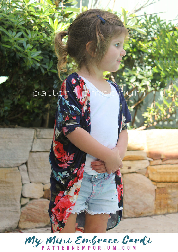 My Mini Embrace | Kids Cocoon Cardi Sewing Pattern