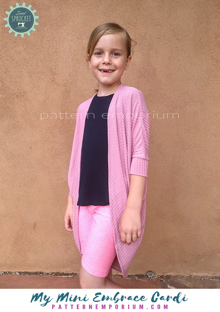 My Mini Embrace | Kids Cocoon Cardi Sewing Pattern