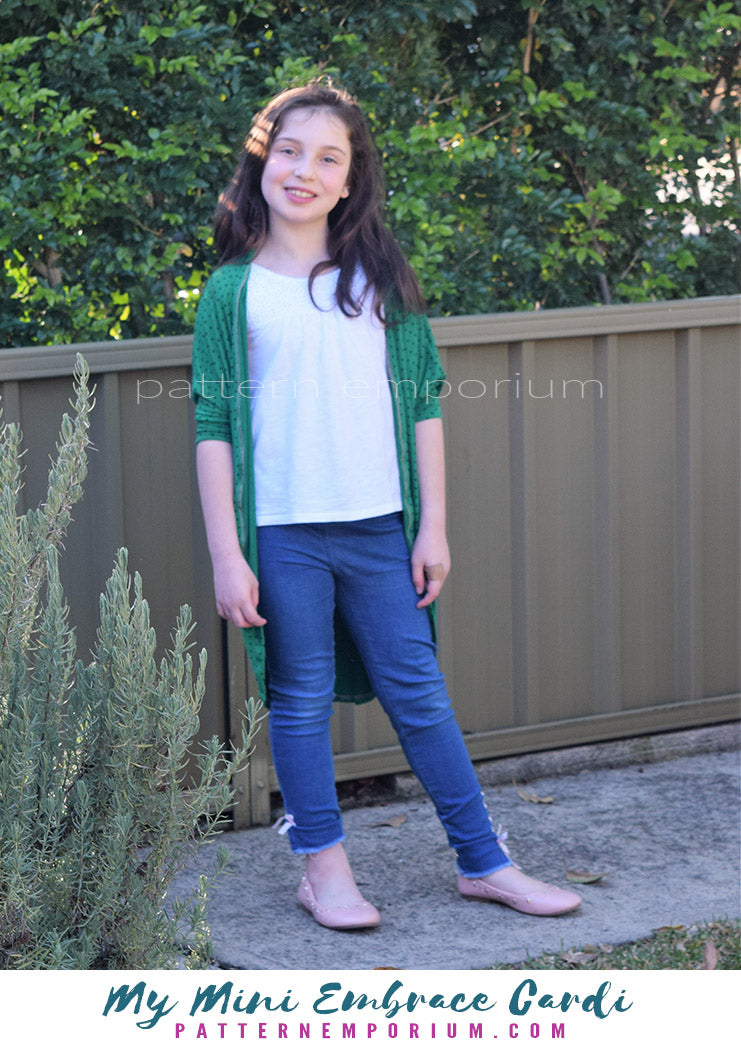 My Mini Embrace | Kids Cocoon Cardi Sewing Pattern