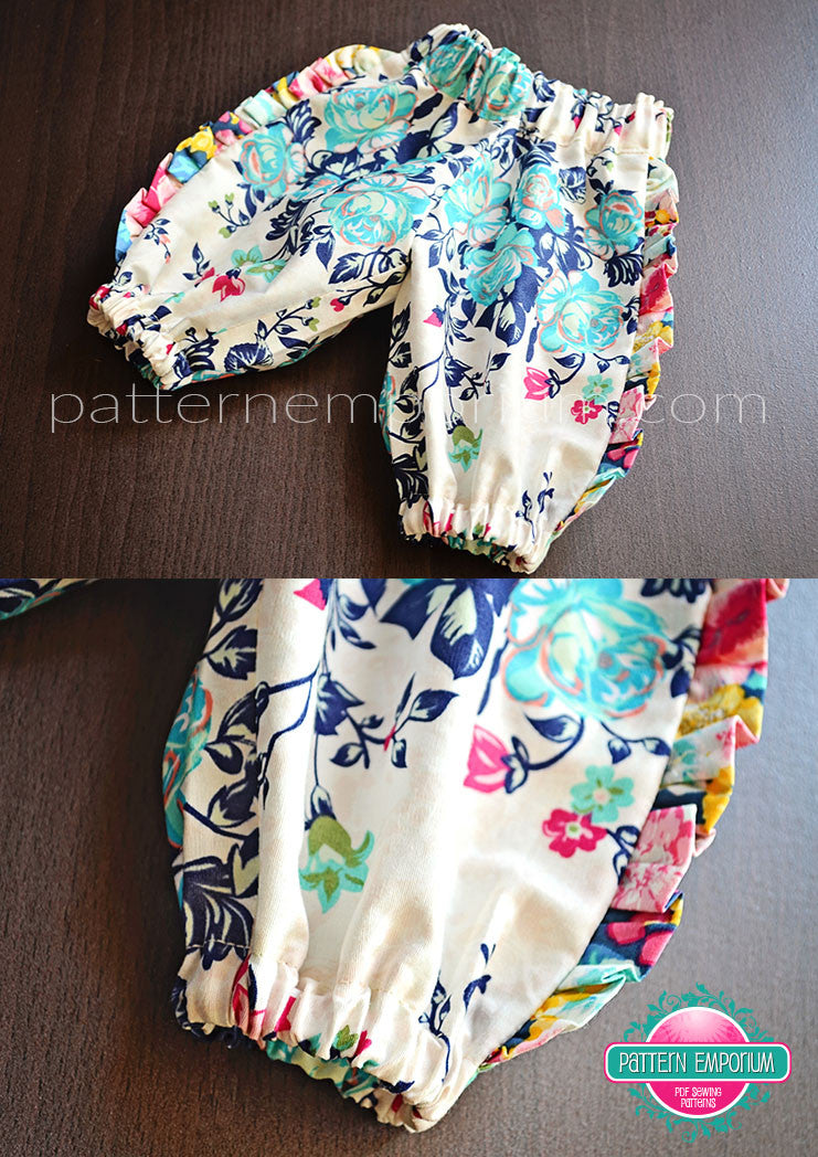 How to sew baby harem pants - Gathered