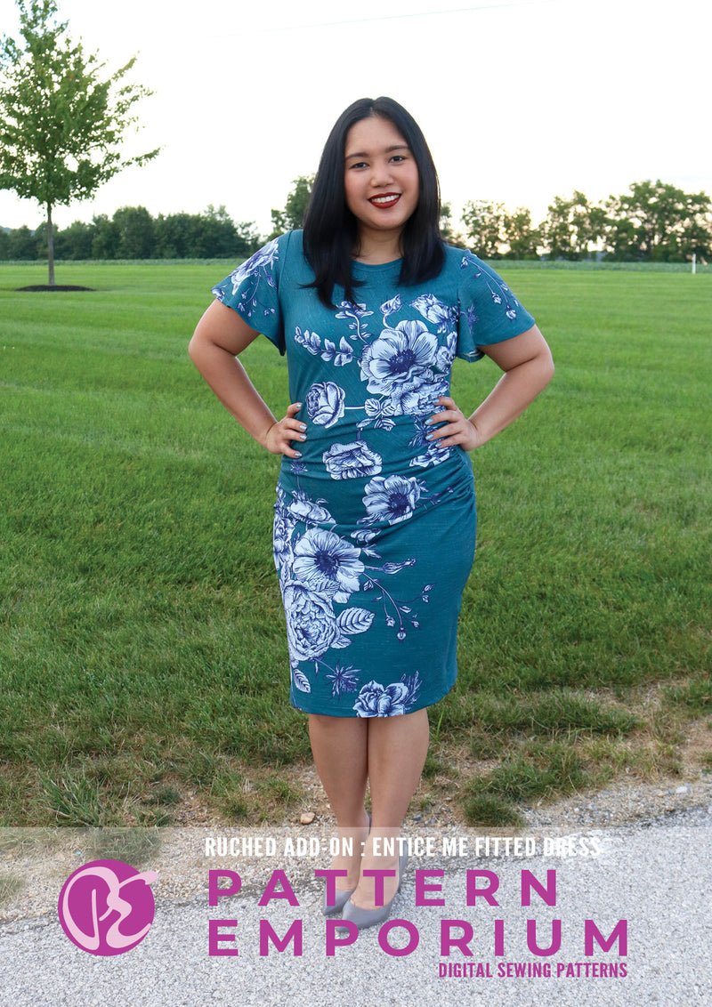 Entice Me Dress : Ruched & Asymmetric Add-On Sewing Pattern - Pattern ...