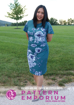Entice Me Dress : Ruched & Asymmetric Add-On Sewing Pattern