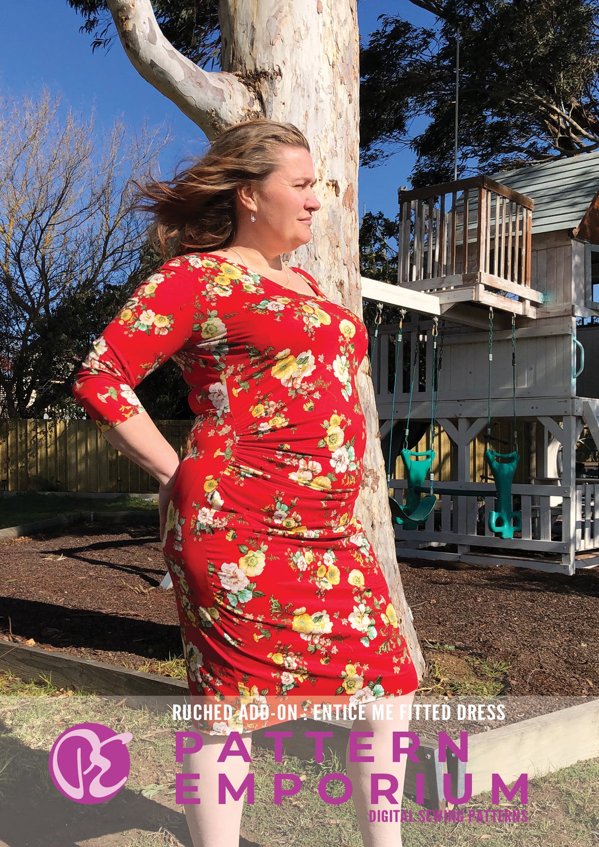 Entice Me Dress : Ruched & Asymmetric Add-On Sewing Pattern - Pattern  Emporium