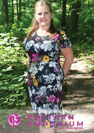 Entice Me Dress : Ruched & Asymmetric Add-On Sewing Pattern