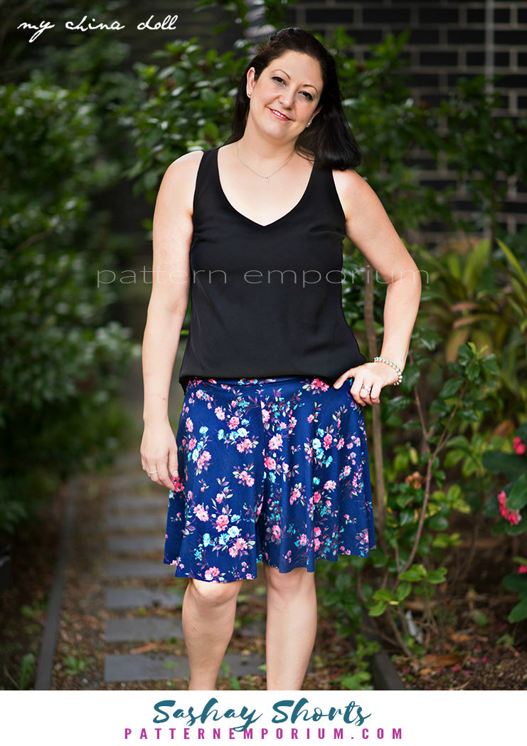 Sashay | Stretch Flared Shorts Sewing Pattern