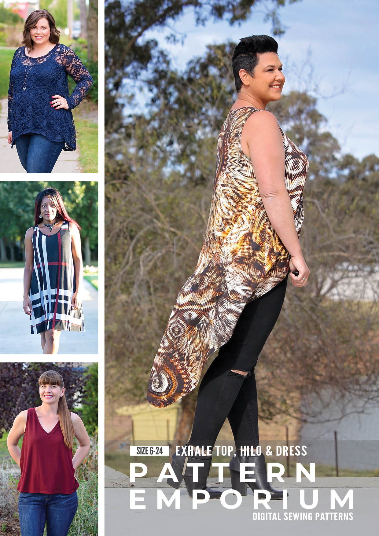 Exhale | Flared Top, High-low & Dress Sewing Pattern