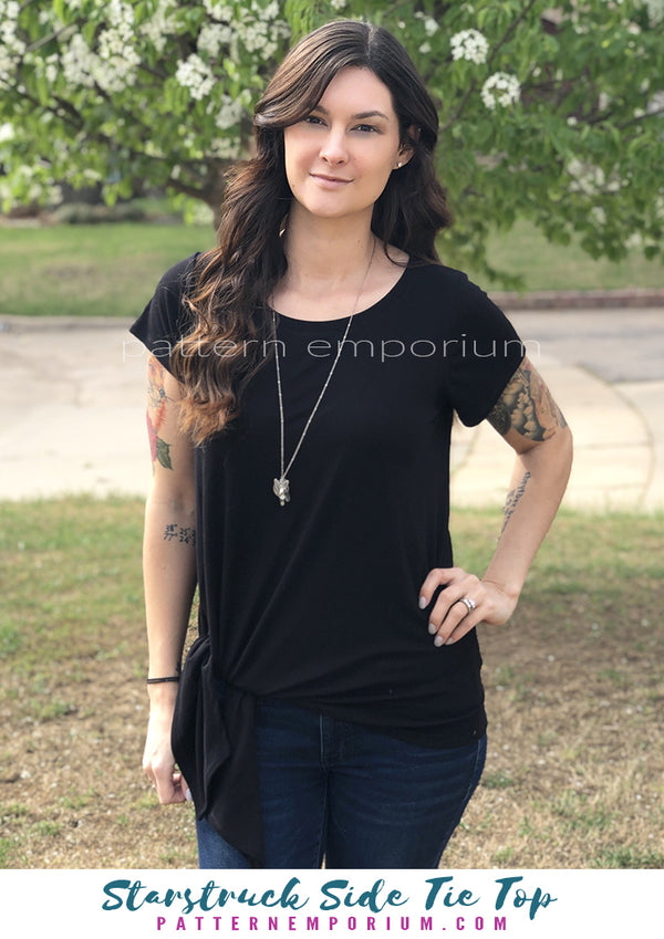 EMBROIDERY DETAIL SCALLOPED SIDE TIE TOP (PRE-ORDER)
