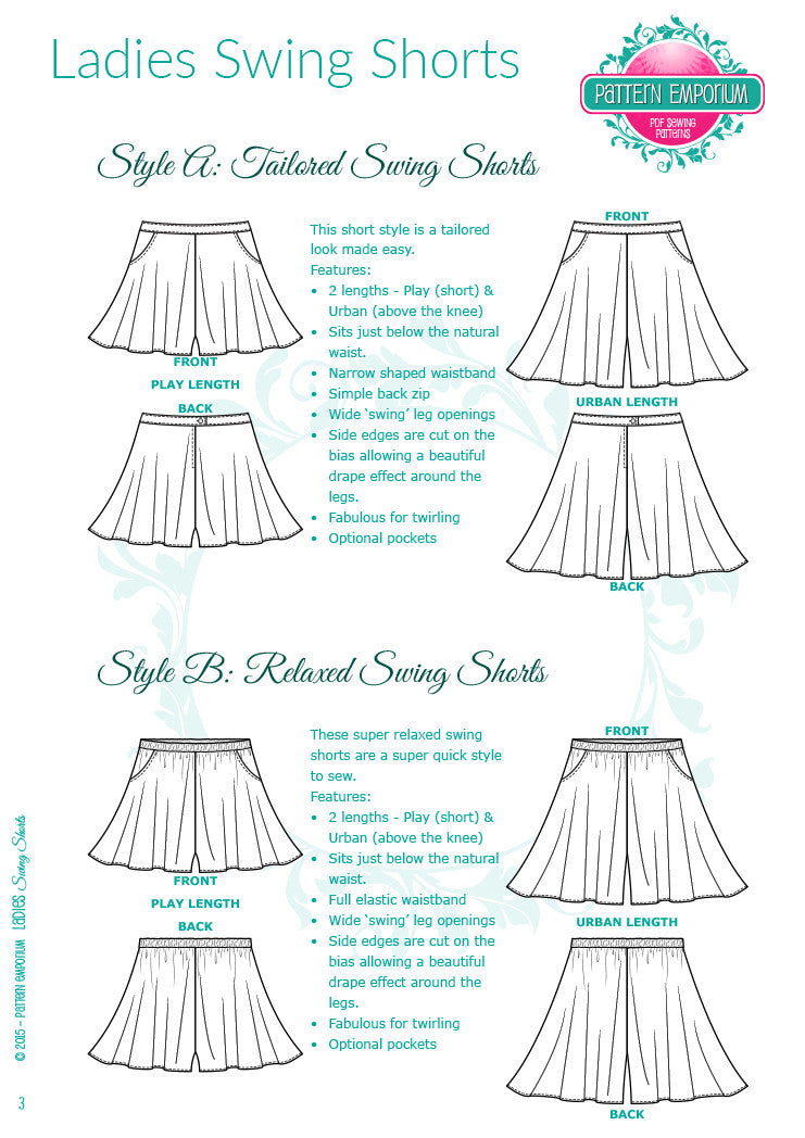 Swing Shorts | Woven Sewing Pattern