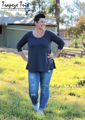 View our ladies Trapeze top & dress sewing pattern
