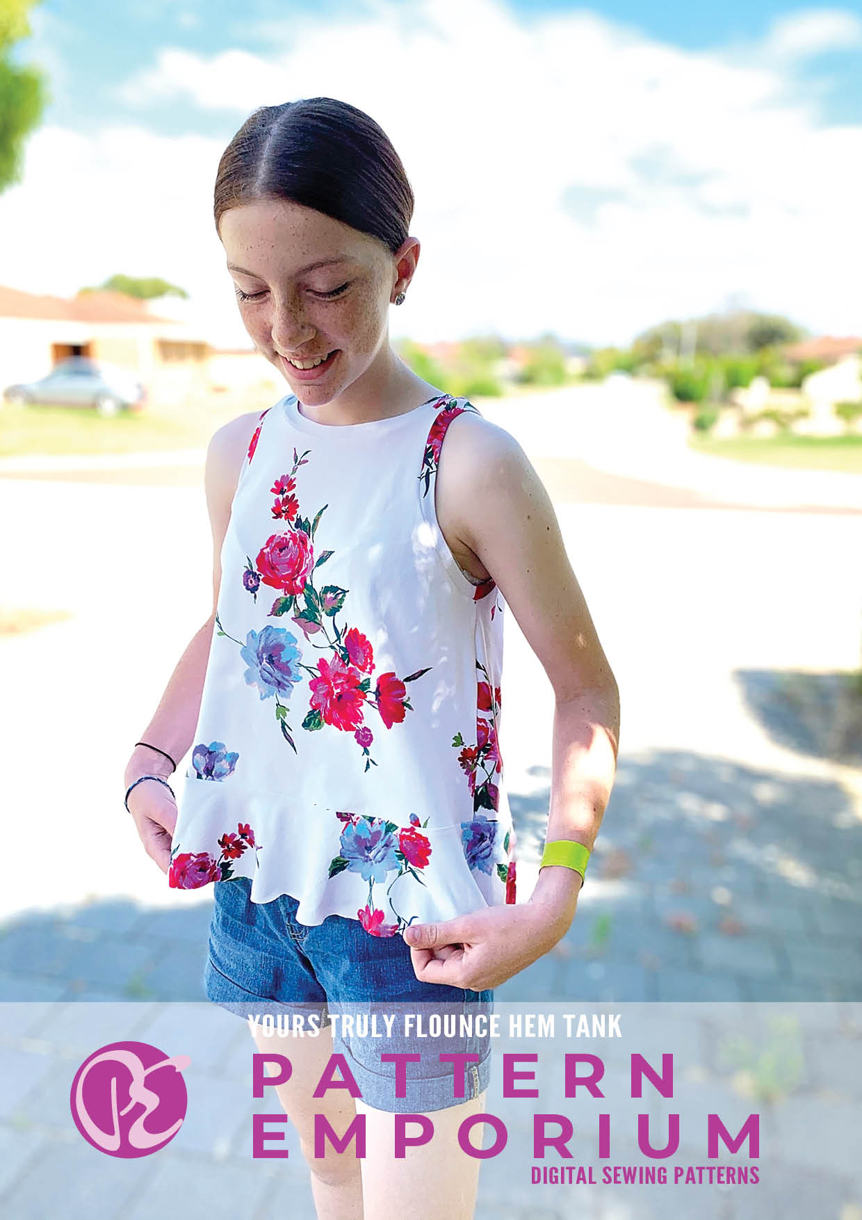 Yours Truly | Flounce Hem Tank Sewing Pattern