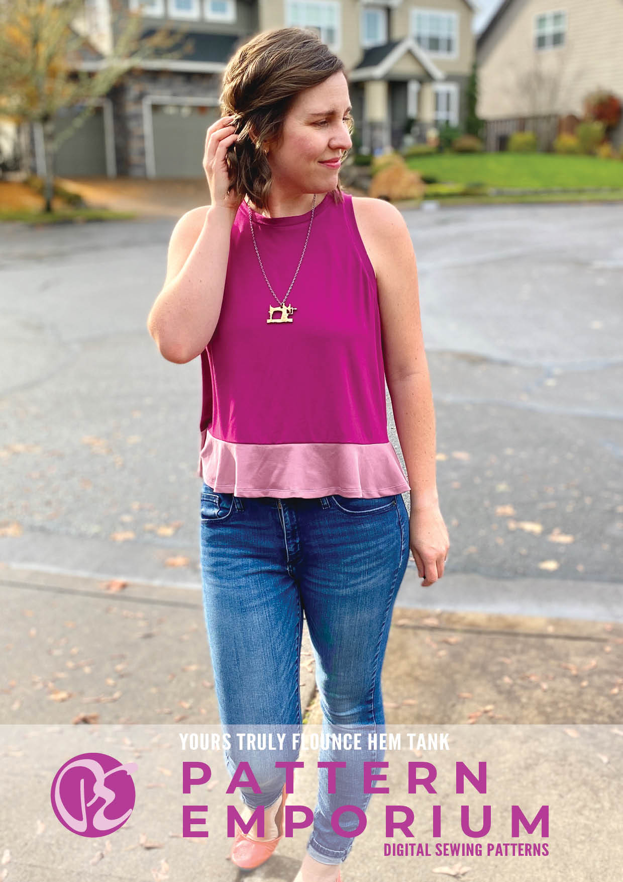 Yours Truly | Flounce Hem Tank Sewing Pattern