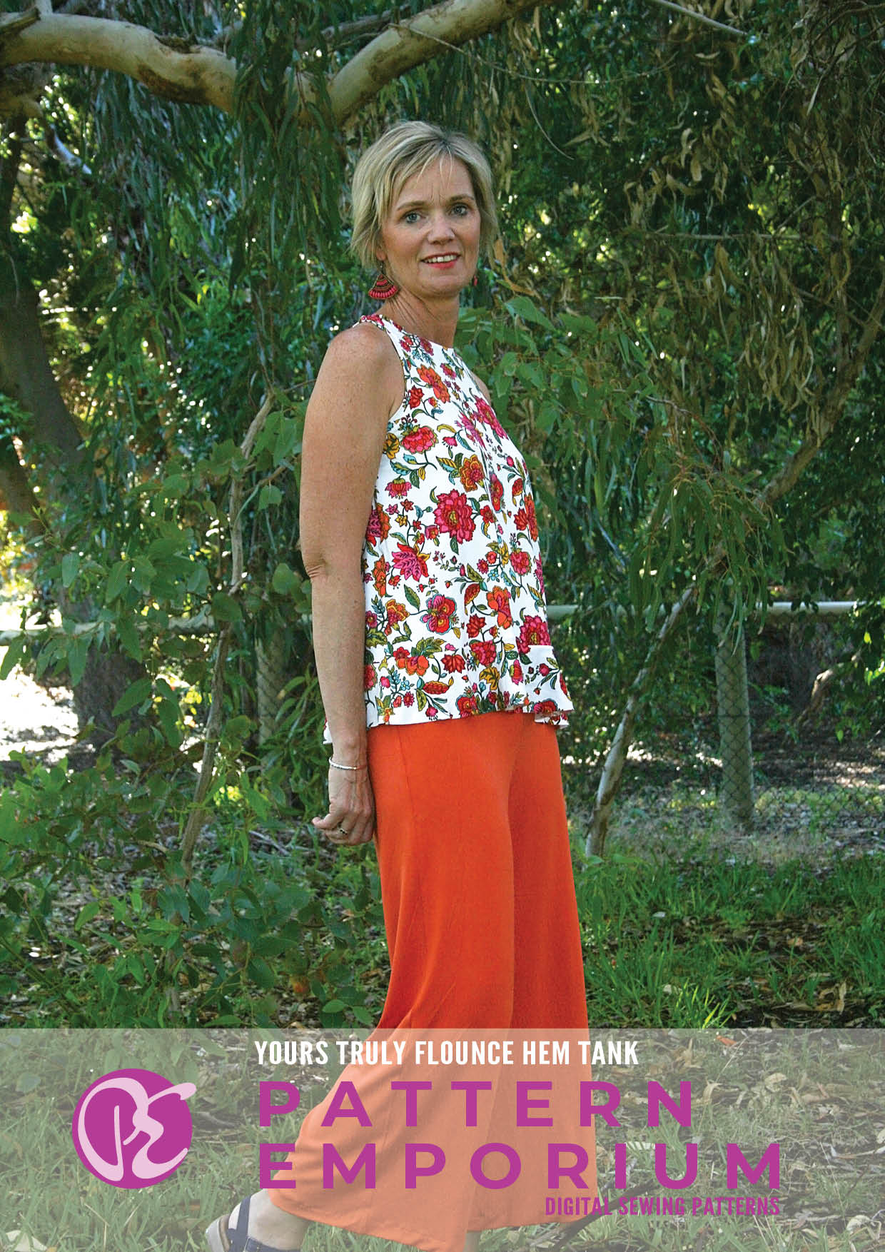 Yours Truly | Flounce Hem Tank Sewing Pattern